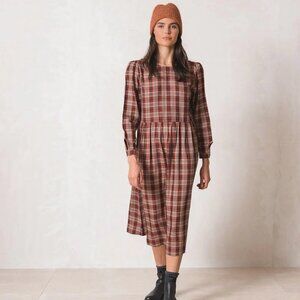 Indi & Cold  Tartan Checkered Dress ~ Lychee BLOWOUT